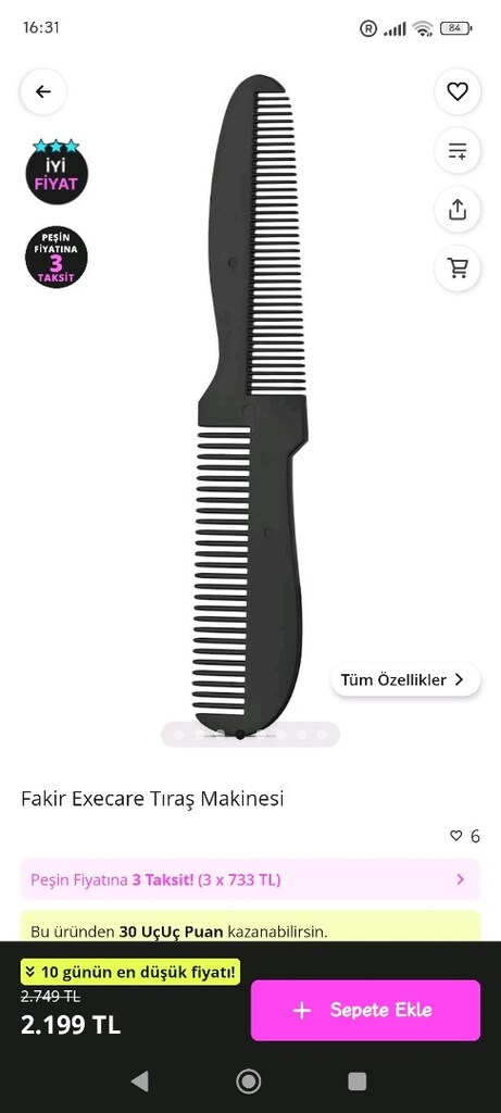Sıfır Kapalı Kutu Fakir Traş makinası - 9
