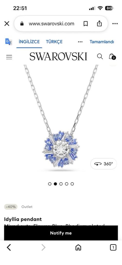 swarovski kolye — görsel 2/3