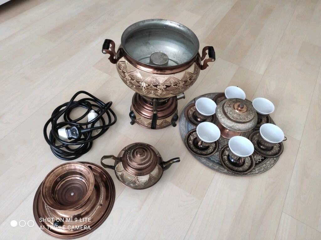 Semaver bakır takım sıfır - 12