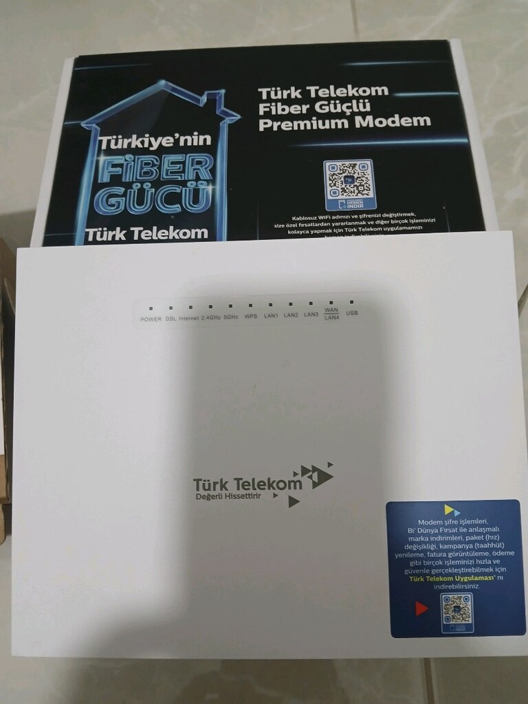 türk telekom fiber güçlü modem, sıfır. - 5
