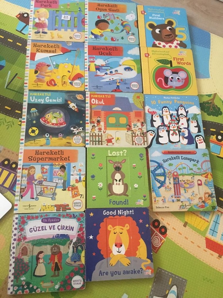 Hareketli çocuk kitapları 14 tane set