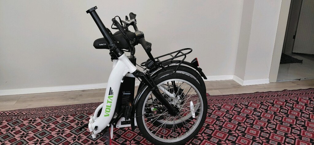 Araba bagajına sığar Katlanır elektrikli bisiklet volta marka ince tek - 9