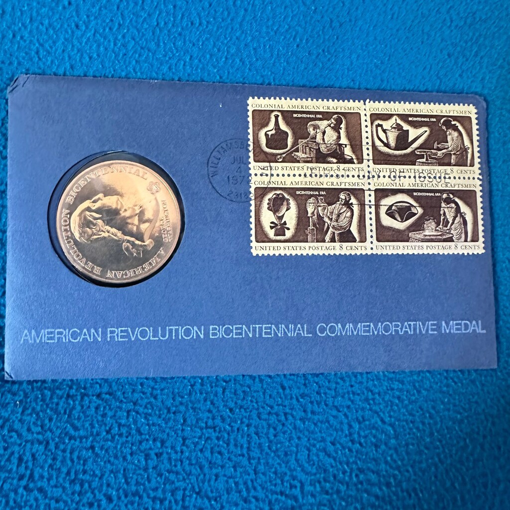 1972 Amerikan Devrimi İki Yüzüncü Yıl Anma Madalyası ve Pulları - 2