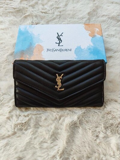 ‼‼ YVES SAINT LAURENT BÜYÜK BOY FERMUARLI CÜZDAN