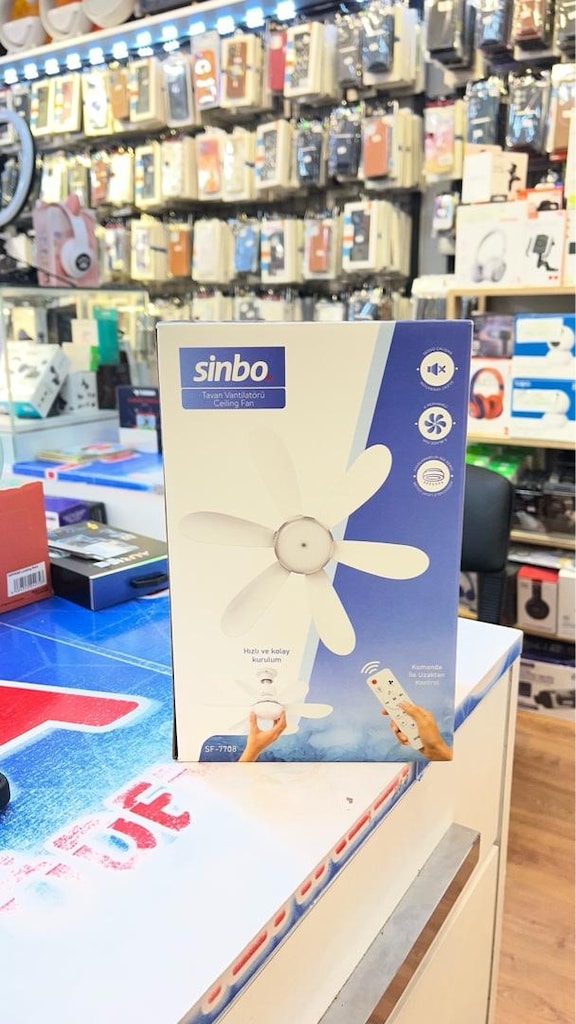 Sinbo SF-7708 3 LED Aydınlatmalı Sessiz Tavan Vantilatörü Kumandalı 6