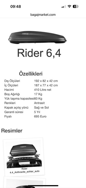 HAPRO 410L PORTBAGAJ Rider 6,4