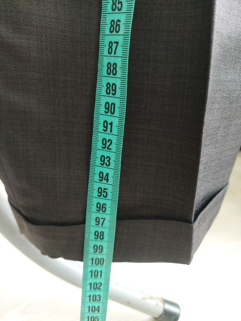 Erkek koyu gri duble paça kumaş pantolon - 7