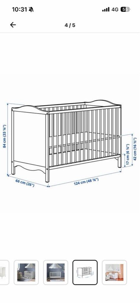 ikea bebek karyolası ve yatağı - 2