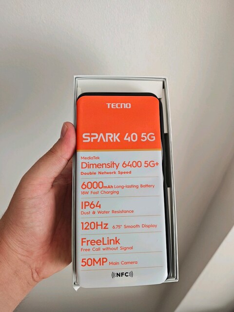 Tekno Spark 40 5g 256/16 sıfır