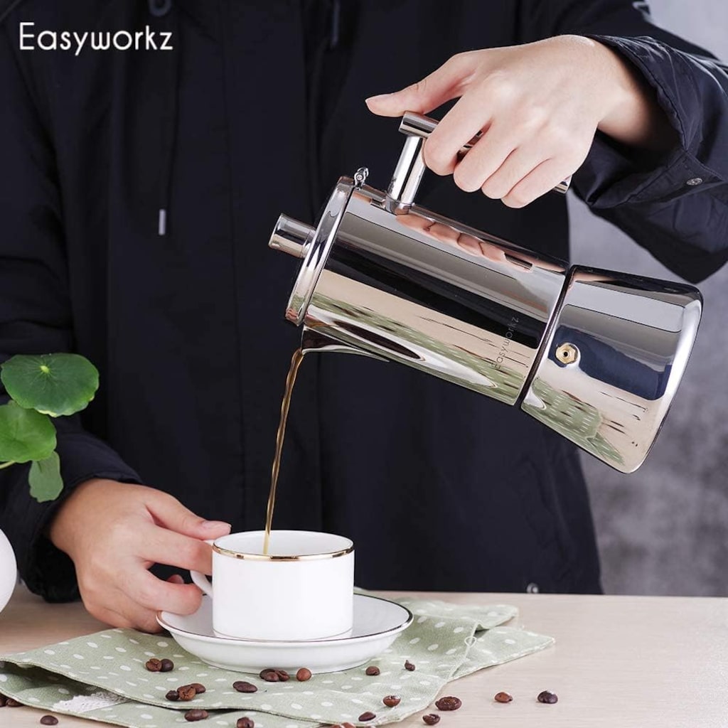 EASYWORKZ DIEGO 200 ML / 4 CUP PASLANMAZ ÇELİK MOKA POT - 5