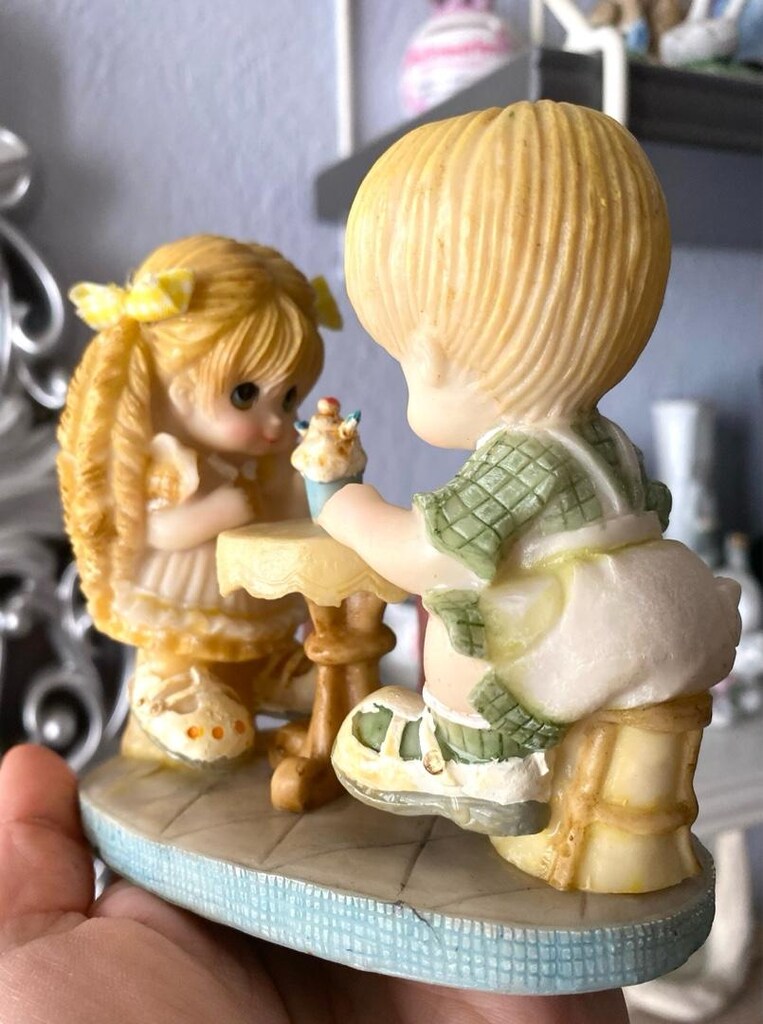 Vintage “Sweet Kids” damgalı Kız - Erkek Çocuk Biblo - 6