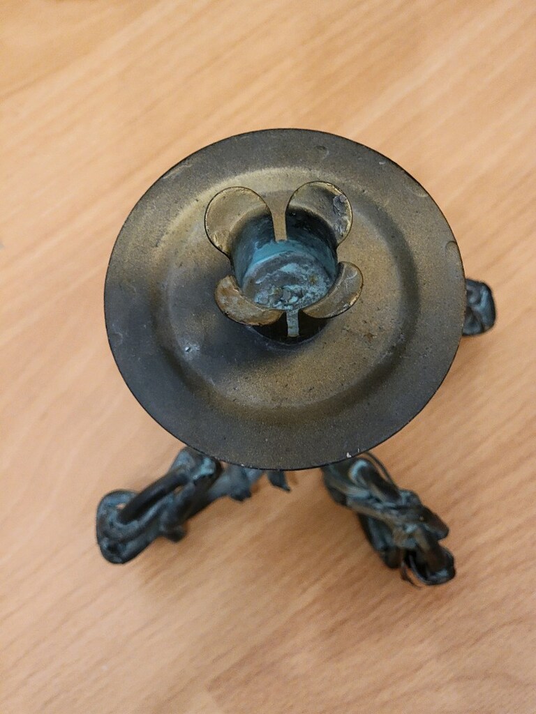 metal ferforje Dekoratif Şamdan mumluk - 5