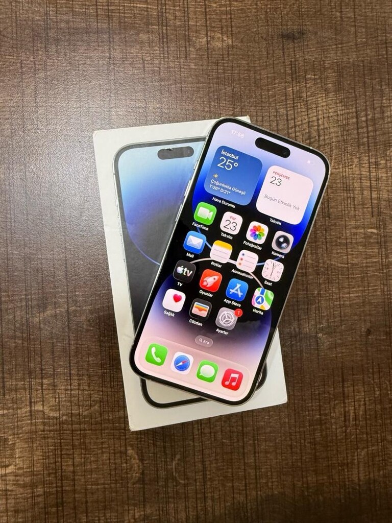 İPHONE 14 PRO 128 GB HATASIZ YURTİÇİ PİL 93 DEĞİŞENSİZ FATURALI - 3