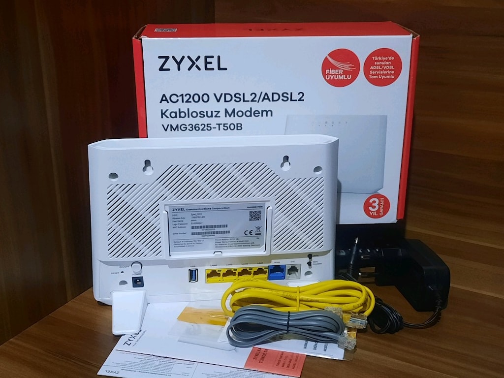 VDSL MODEM 5G VE 2.4G, YENİ NESİL, SIFIR GİBİ, ZYXEL, 3840 - 2