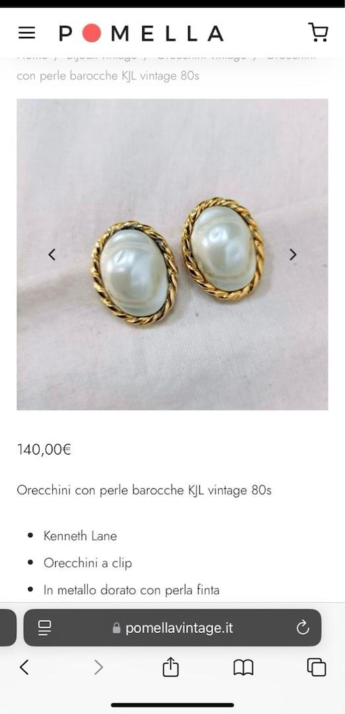 Amerikan “ KENNETH LANE “ Vintage Altın Kaplama Klipsli Küpe 60-70’ler - 15
