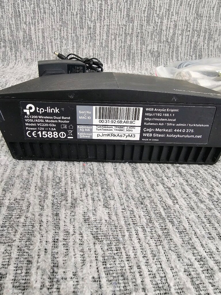 TÜRKTELEKOM VDSL-2 (2.4 GHZ..5 GHZ) MODEM - 5
