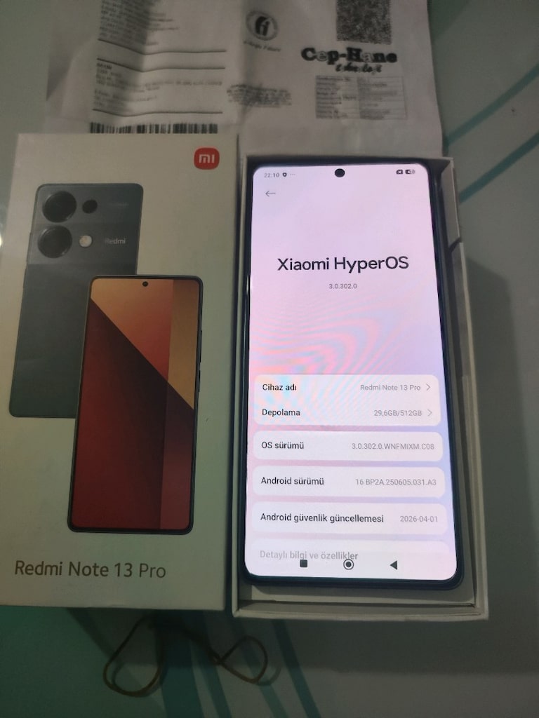 KARTA TAKSİT TR CİHAZİ REDMİ NOTE 13 PRO 12 GB RAM 512 GB HAFIZA KUTU - 6