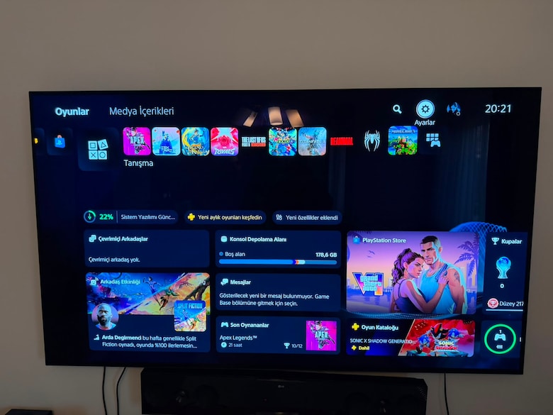 PS5 SLİM 1 TB 2 KOL 4 OYUN TR CİHAZ KUTU FATURALI SIFIRDAN FARKSIZ - 7