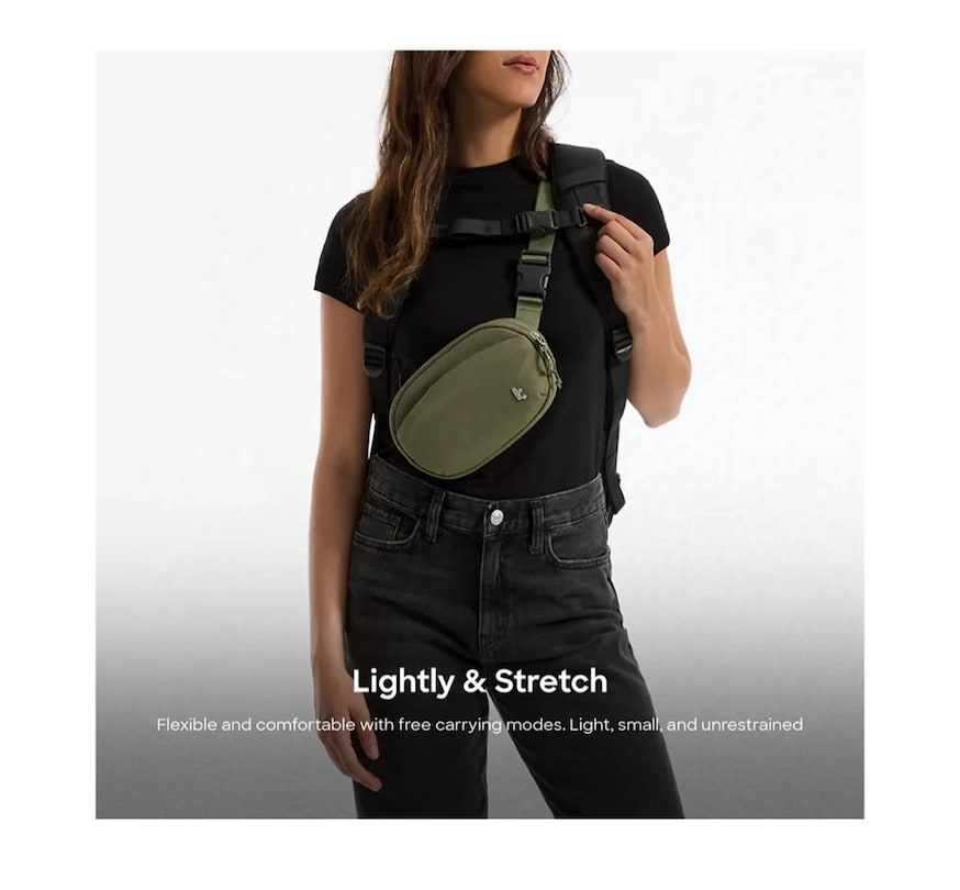TOMTOC SlingBean-T32 unisex Bel göğüs Çantası 1.5L Rfid su itici - 6