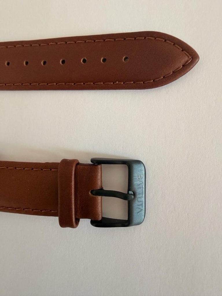 Yeni Kahverengi Deri Saat Kordonu 20 mm Gerçek deri - 3