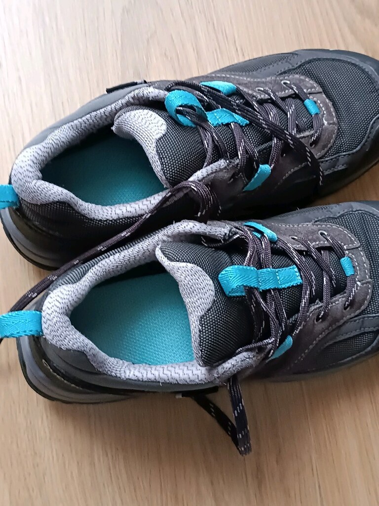 Quechua MH100 Gri Mavi Kadın Su Geçirmez Outdoor Ayakkabı - 5