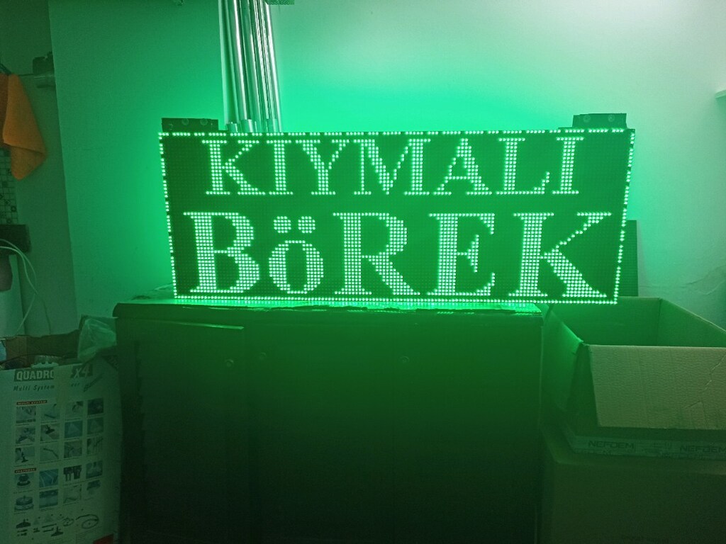 48x128cm led tabela kayan yazı - 7