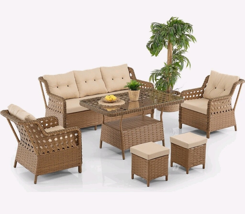 Fabrikadan toptan Rattan Bahçe Balkon mobilya. Gaziantep Nizip Türkiye - 3