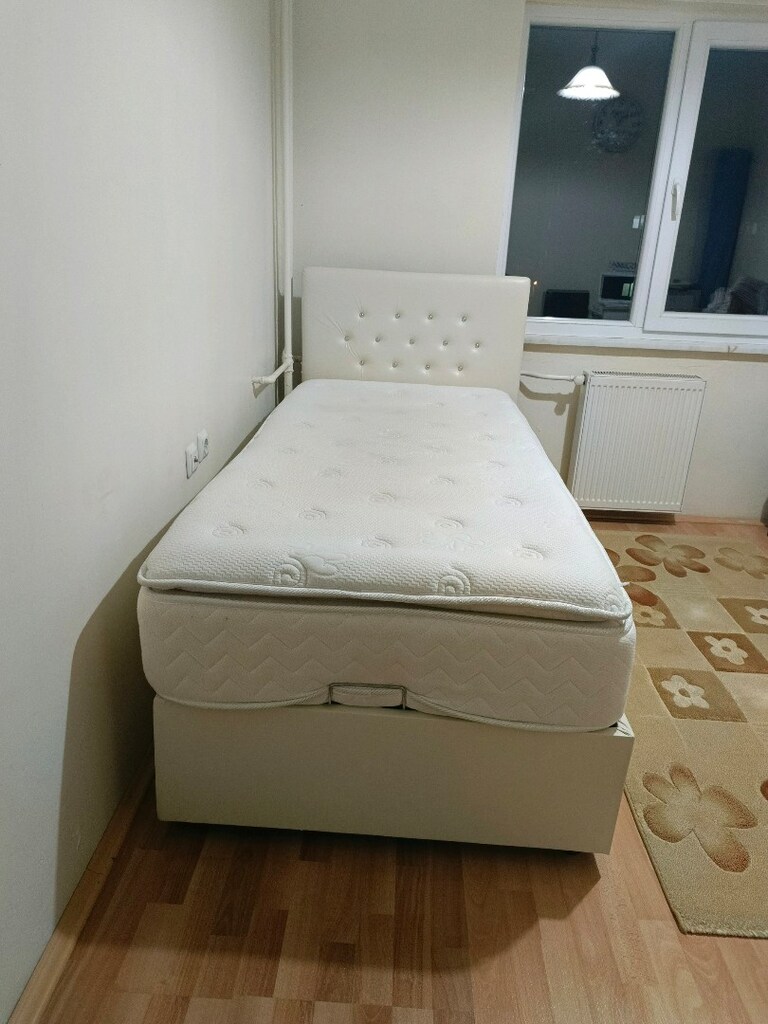 Tek kişilik yatak+baza+başlık - 3