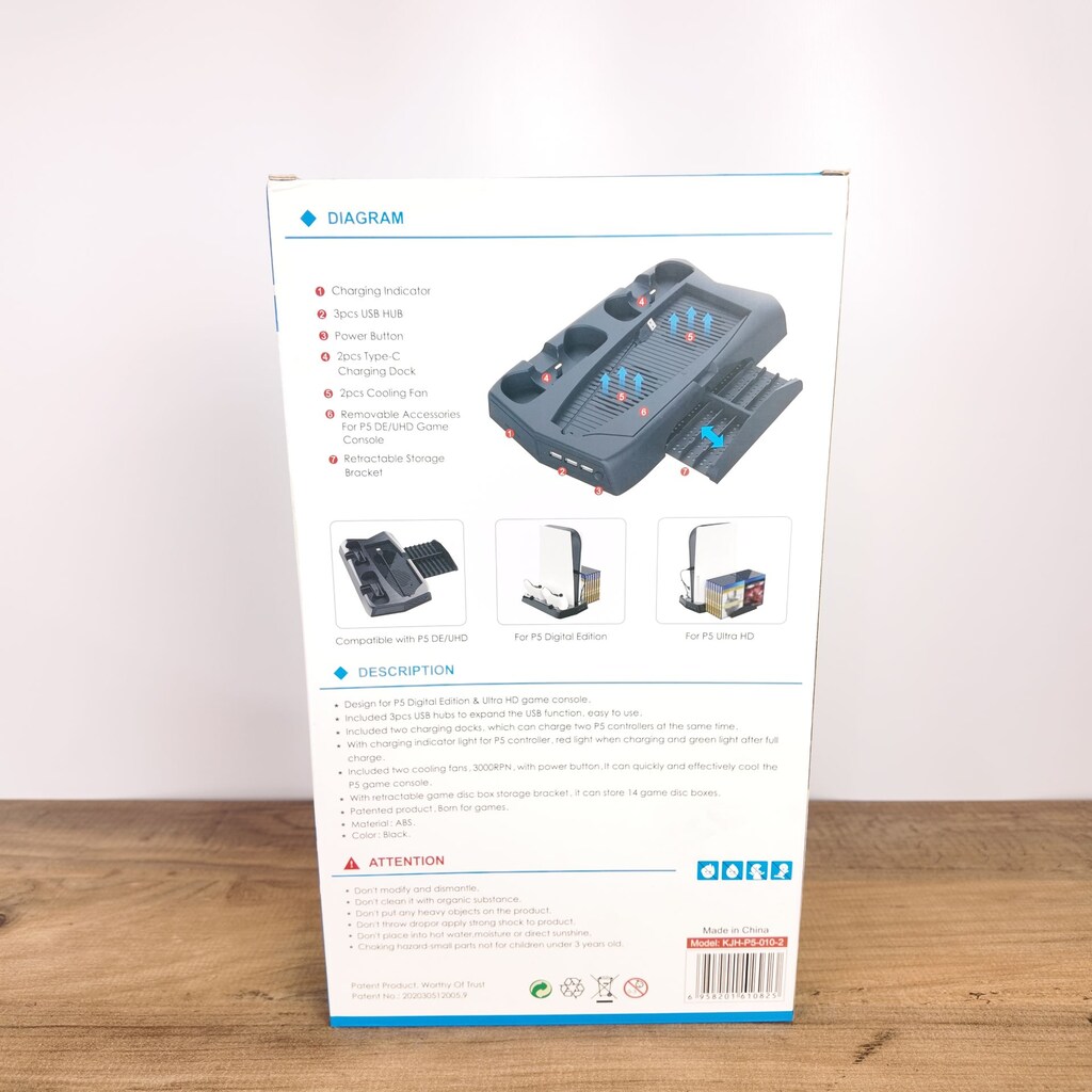 PLAYSTATION 5 STANDART KASA FANLI CD BÖLMELİ STAND SIFIR ÜRÜN - 2