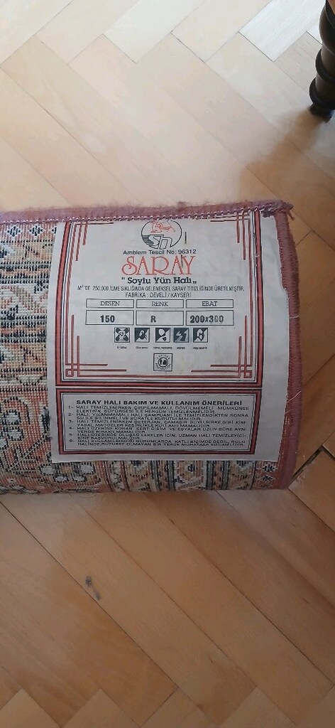 Saray yün halı çok temiz kullanılmış 200-300 - 4