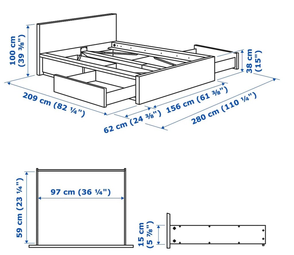 IKEA Malm Baza + YATAŞ Selena Premium Yatak - 4