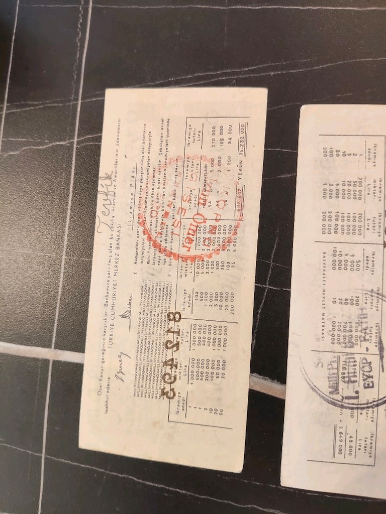 1957 Milli Piyango Yılbaşı & 15 Ocak | 2 Adet Orijinal Dönem Efemerası - 4