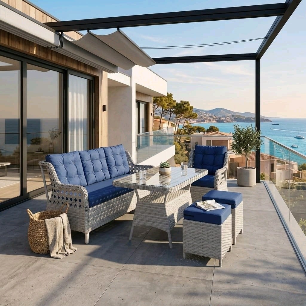 rattan bahçe mobilyaları, koltuk takımı, balkon mobilyasi - 7