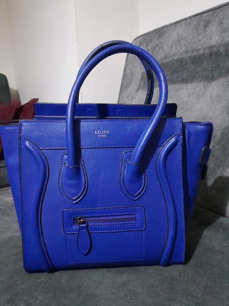 CELINE MAVI VE SARI ÇANTA - 6