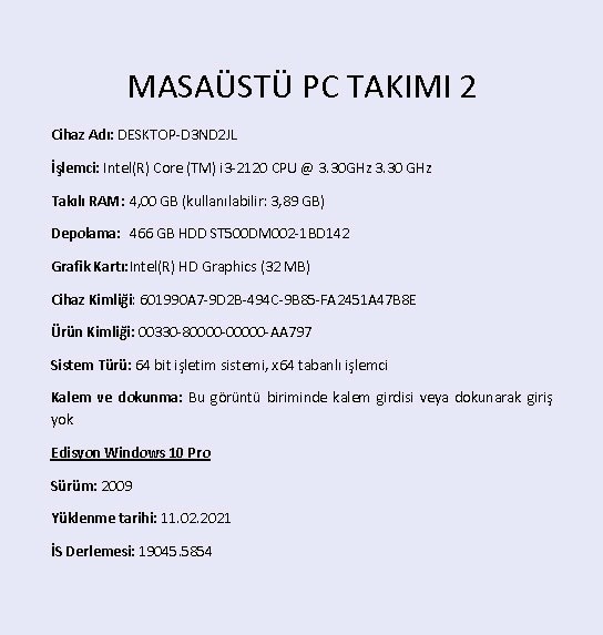 MASAÜSTÜ BİLGİSAYAR - 6