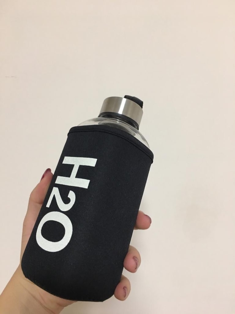 H2O Siyah Kılıflı cam Su Şişesi 500 ml - 5