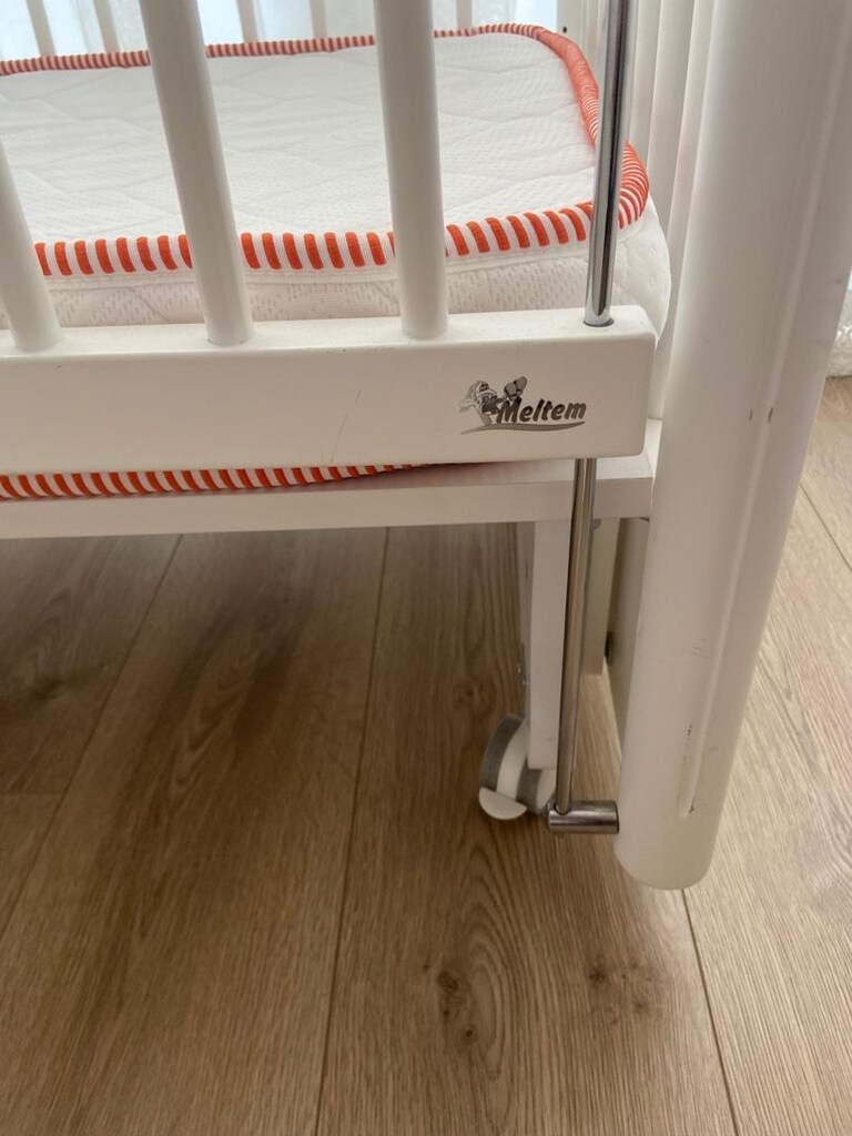 meltem mobilya beyaz beşik pudra beyaz - 6