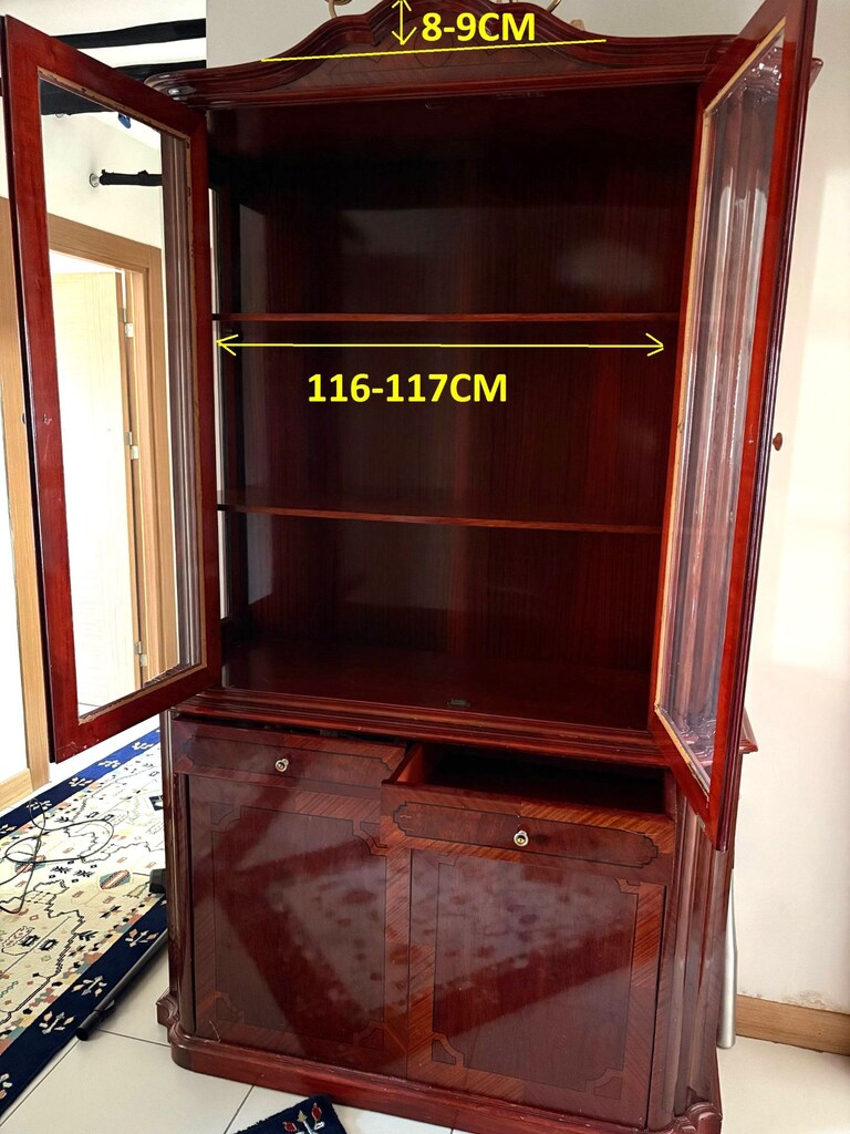 Salon/Yemek/Mobilya Takımı (Vitrin, Aynalı Konsol, Masa) Maun/Gülağacı - 2