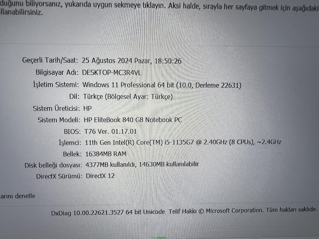 HP ELİTBOOK İ5 11. NESİL 16 GB RAM 256 M2SSD - 5