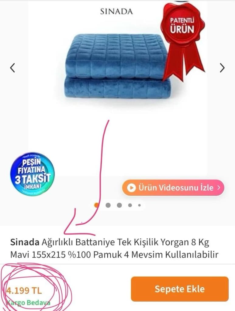 Ağırlıklı battaniye sinada home - 7
