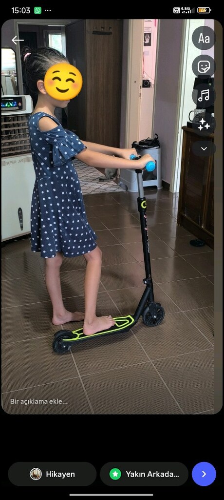 Ayarlanabilir, Işıklı Çocuk Scooter - 2