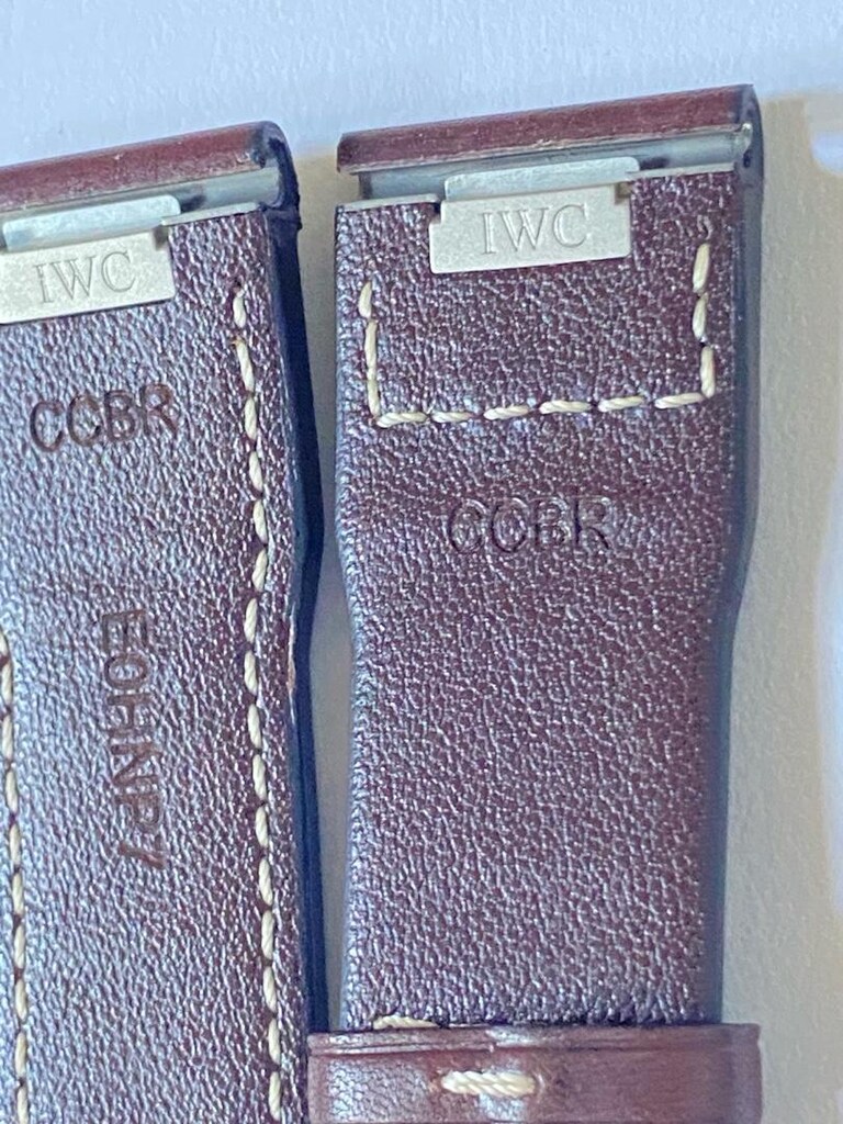 IWC kahverengi deri kordon kolay tak çıkar 21 mm - 5