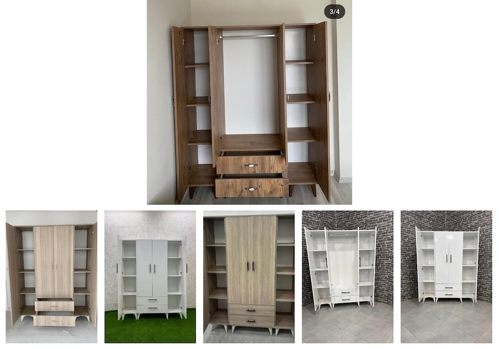 4 kapaklı elbise dolabı kqsizazdfv - 6