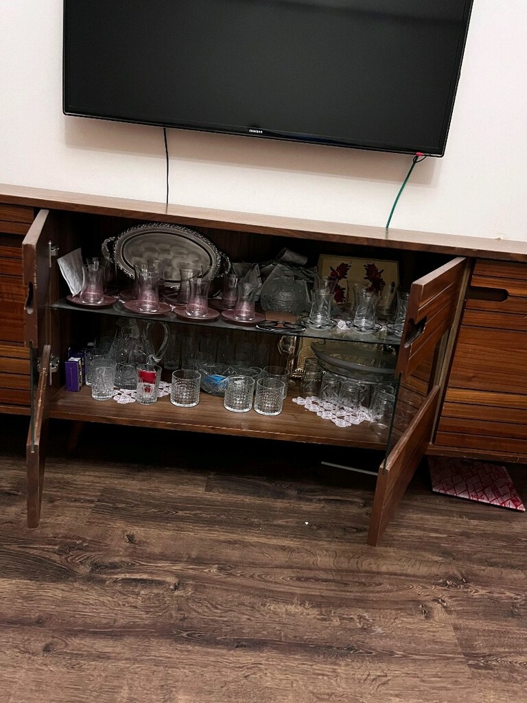 yemek odasi icin led isikli mdf konsol - 2