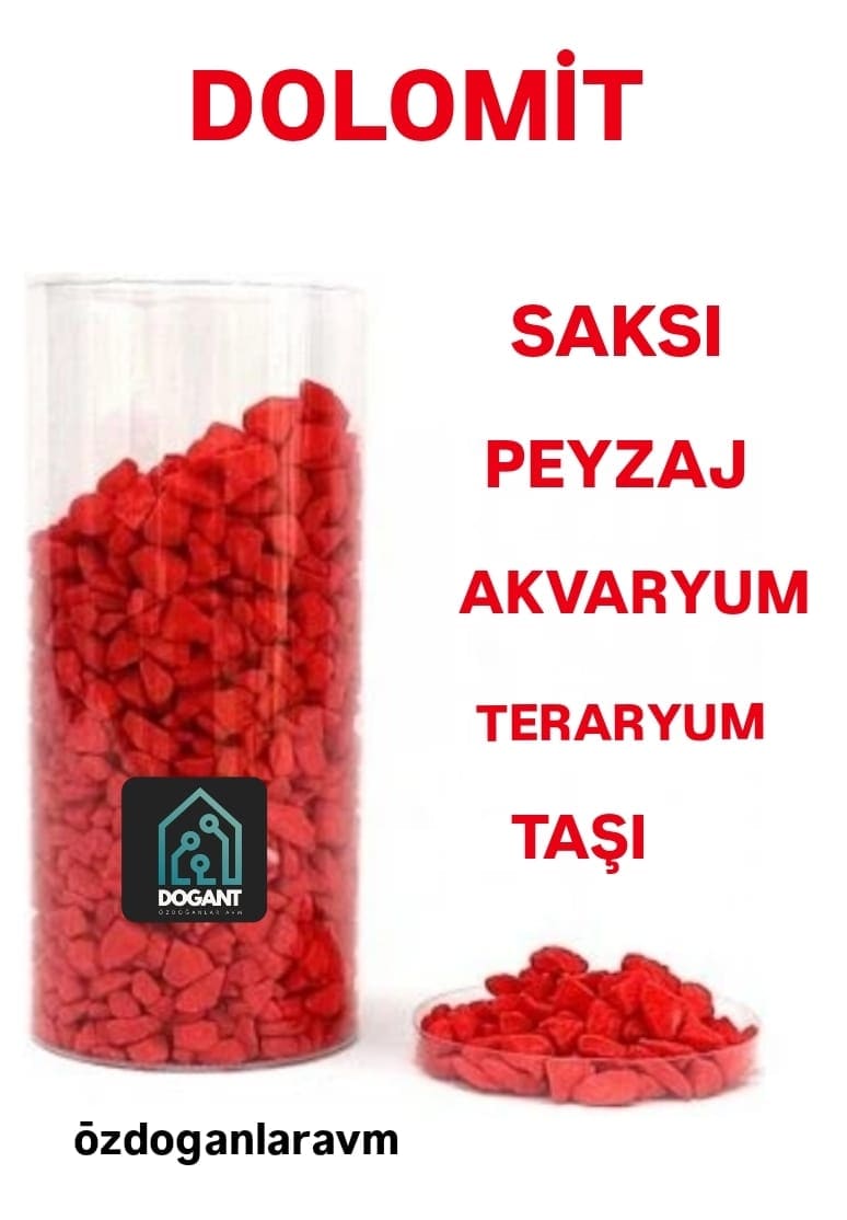 Kırmızı Teraryum Akvaryum Saksı Taşı 2 Kg - 2