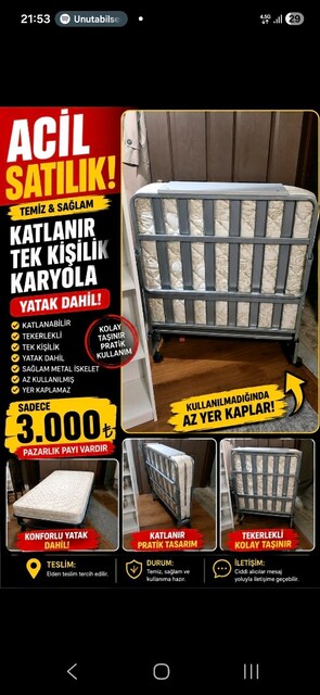 portatif yatak
