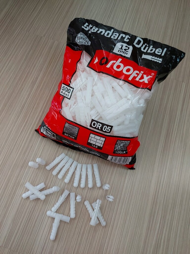 12 mm.200 Adet Plastik Dübel - 4