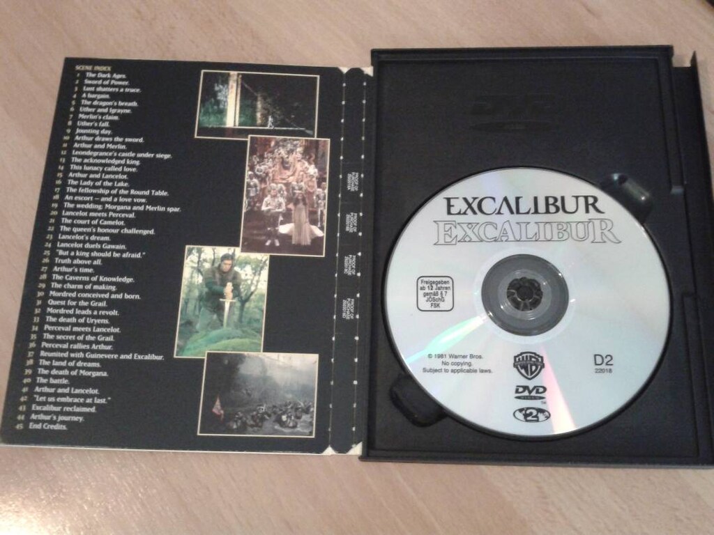 Film: Excalibur (1981) Orijinal DVD, R2 - 2