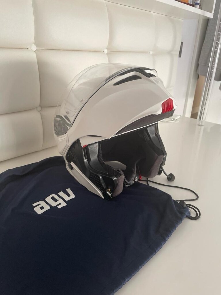 AGV Beyaz motosiklet kaskı - 5