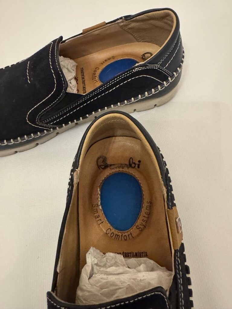 Lacivert Deri Loafer Ayakkabı - 4